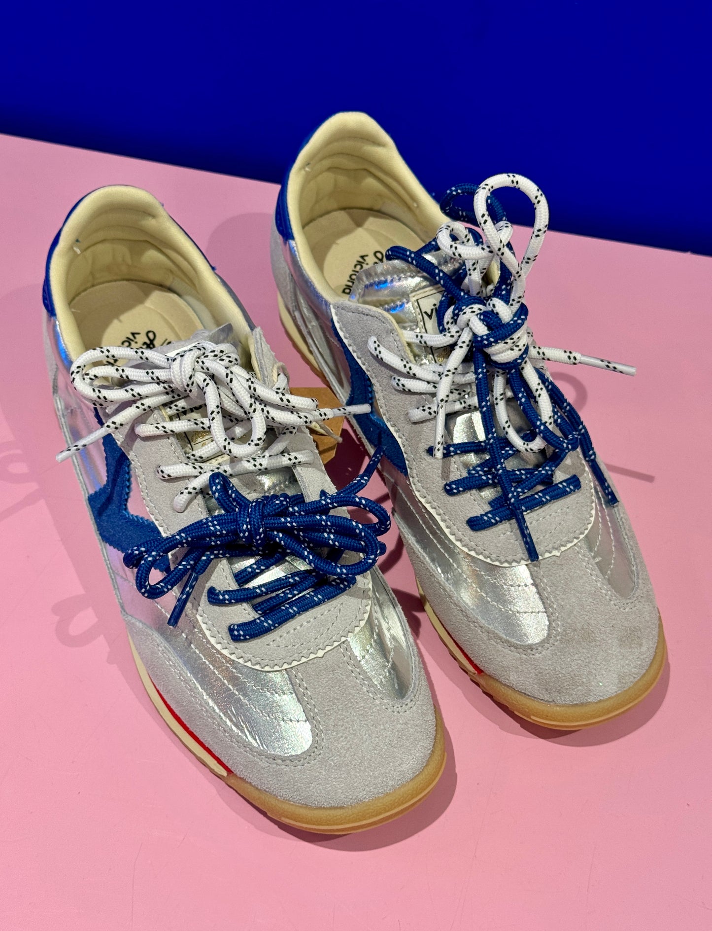 Baskets Vintage bleues