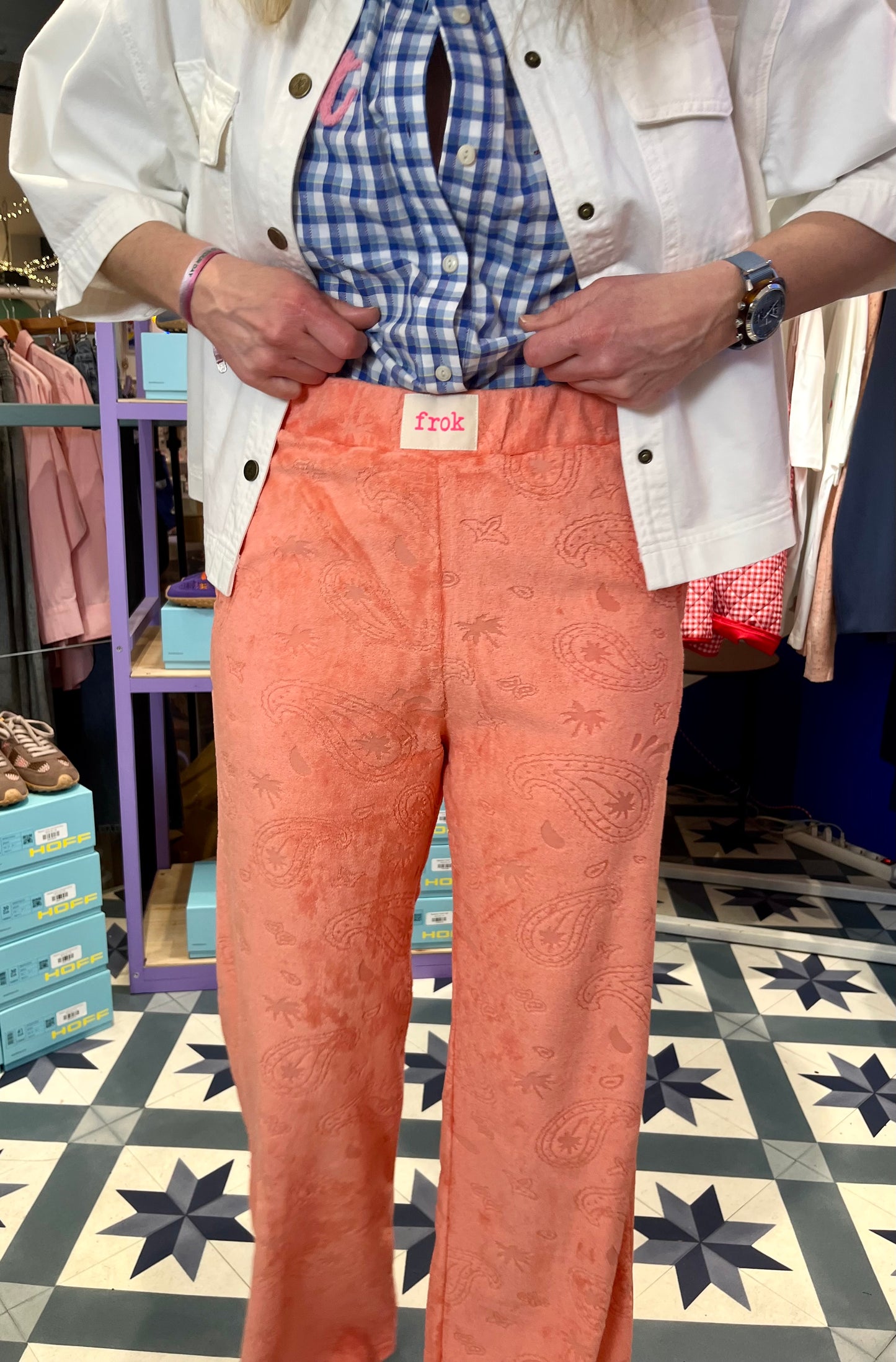 Pantalon Bob corail
