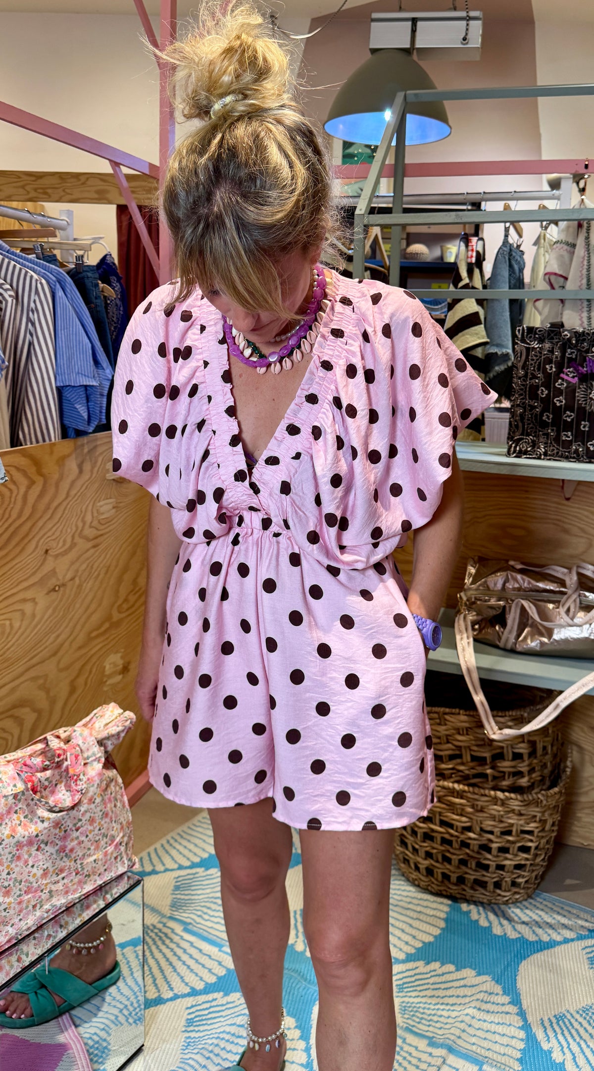 Combi short Fluffy rose