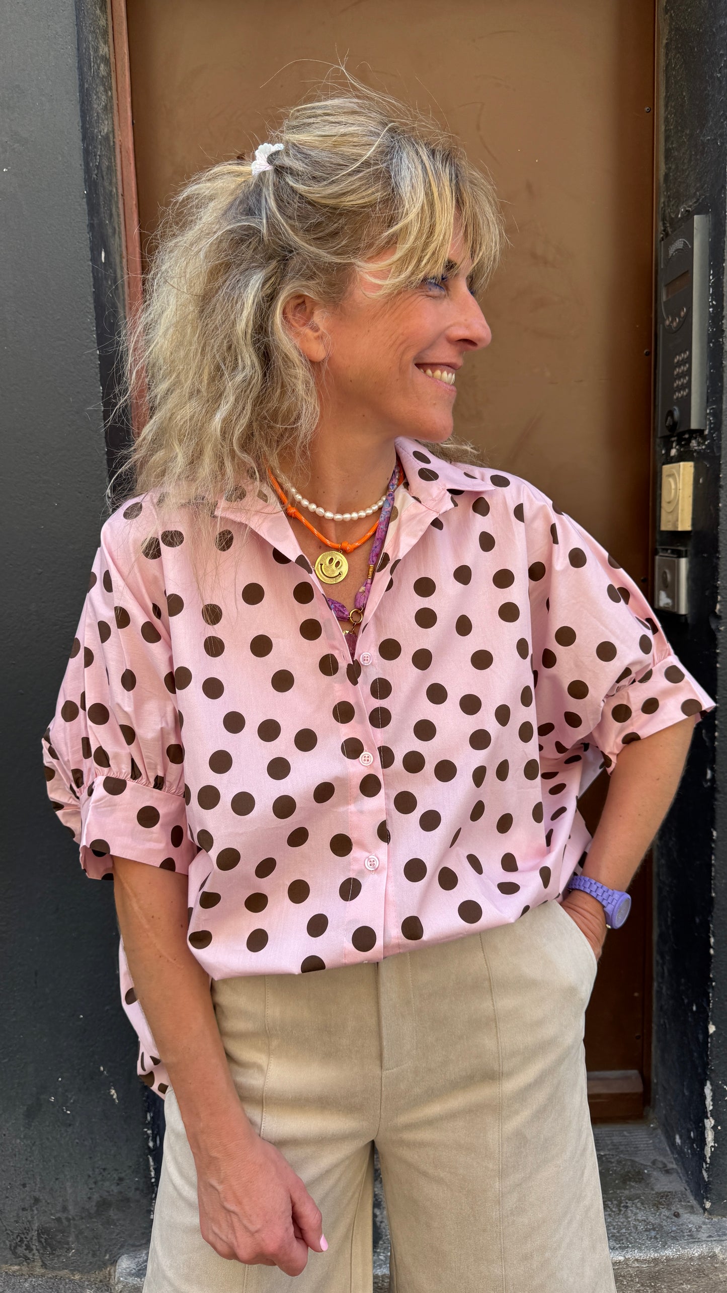 Chemise Pink Dot
