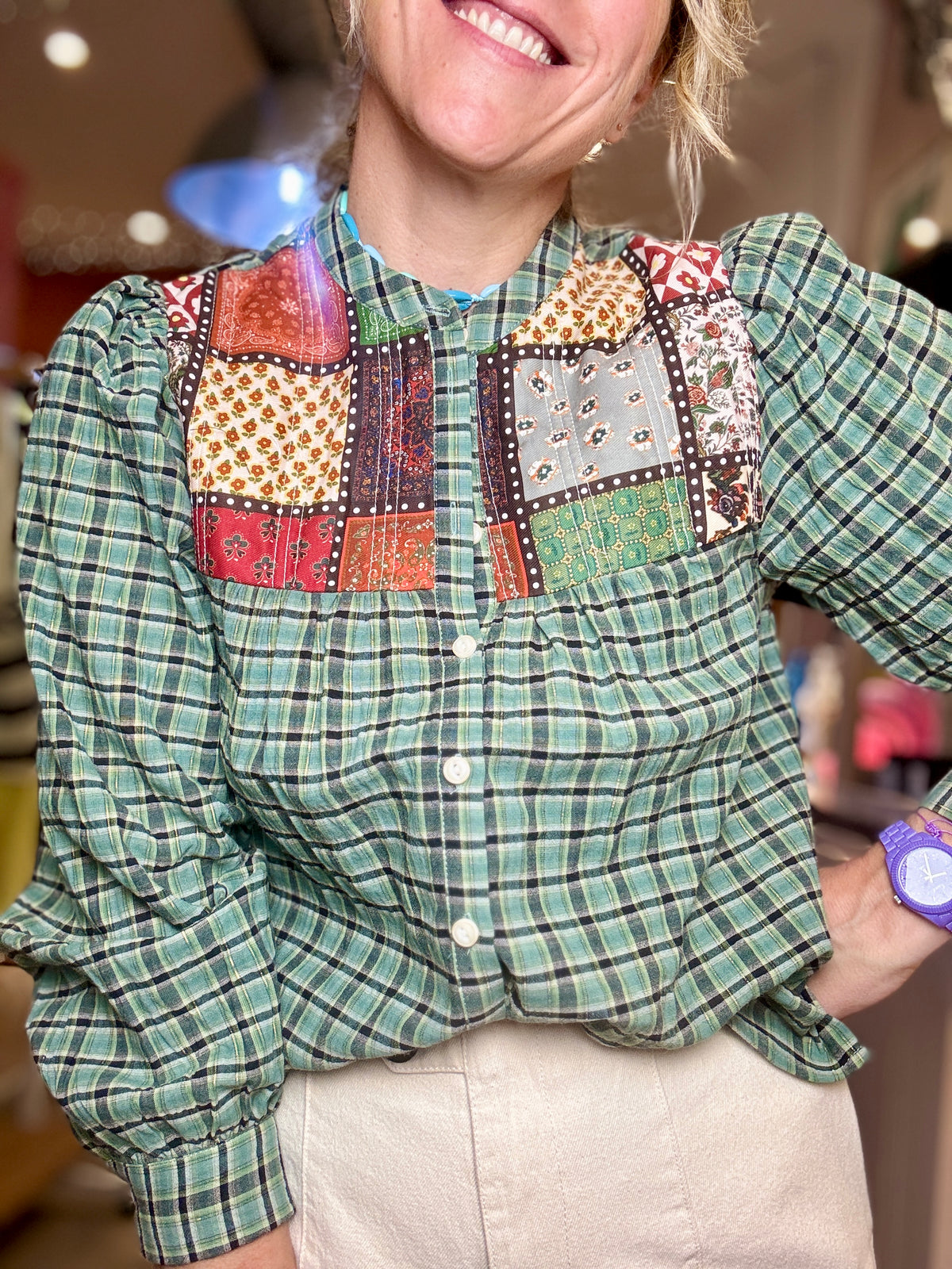 Chemise Nolan patchwork