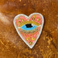 Broche Coeur Eye rose