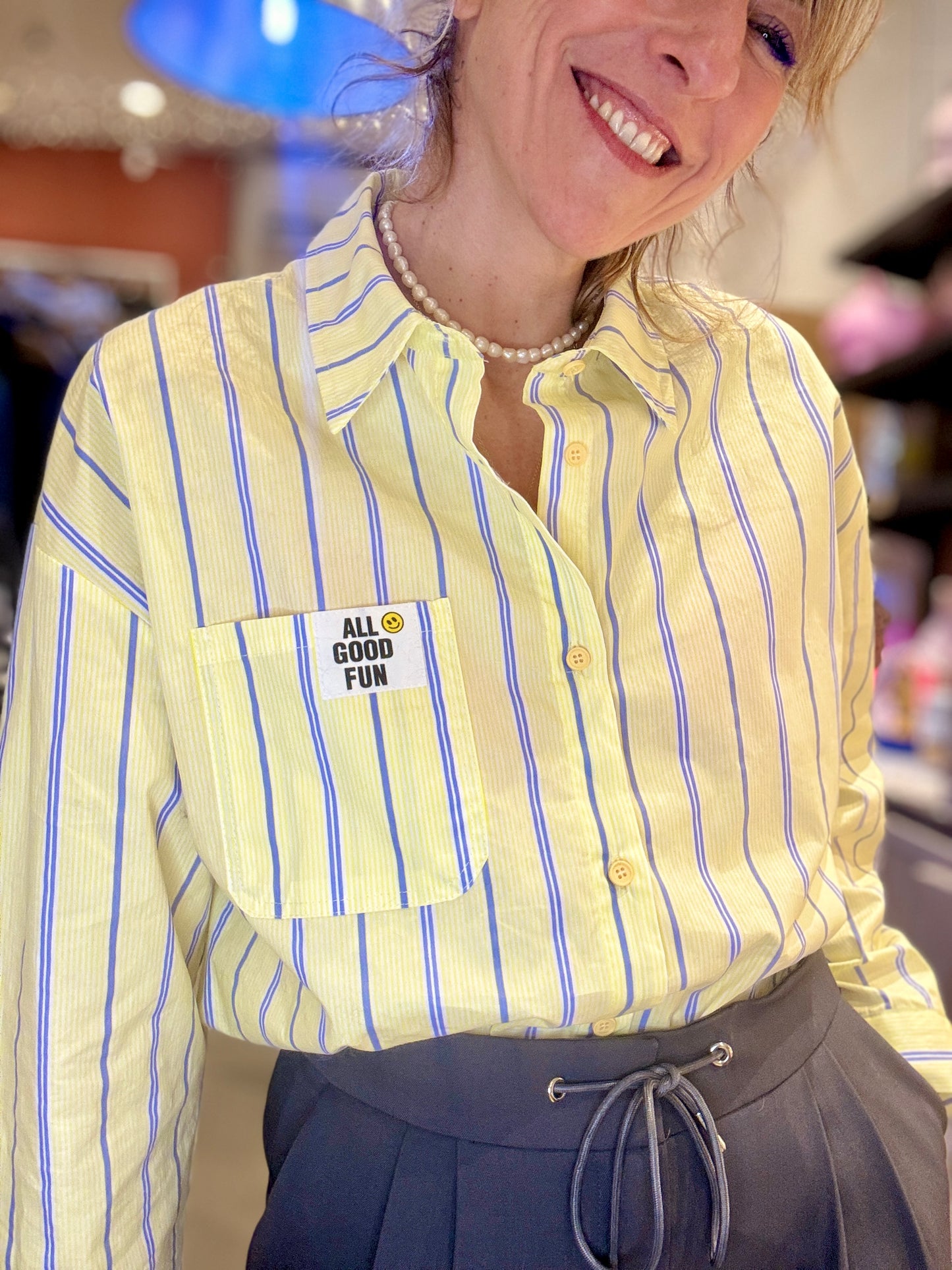 Chemise Good Fun jaune