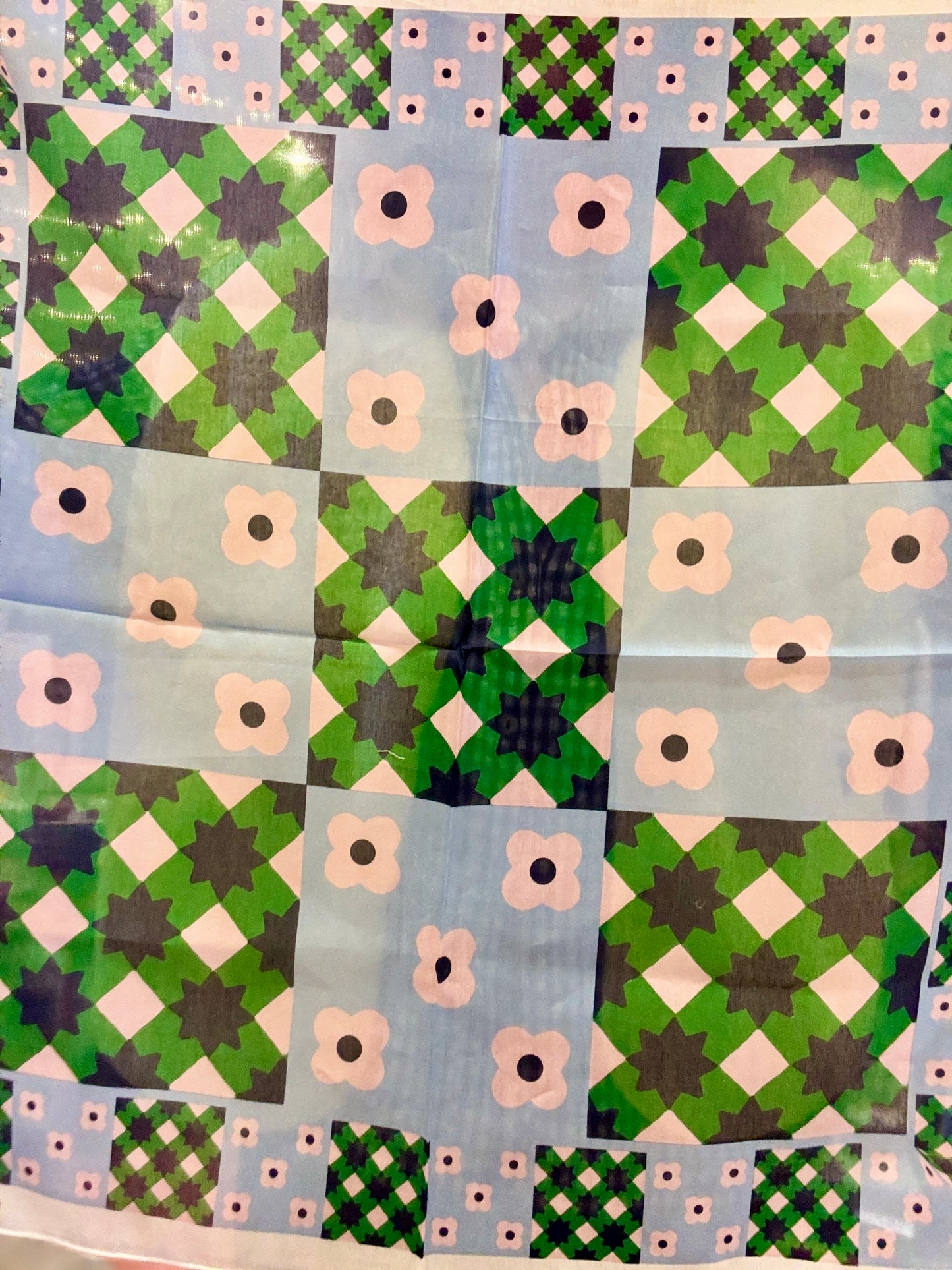 Foulard Carreaux bleus