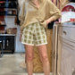 Short Azulejos olive