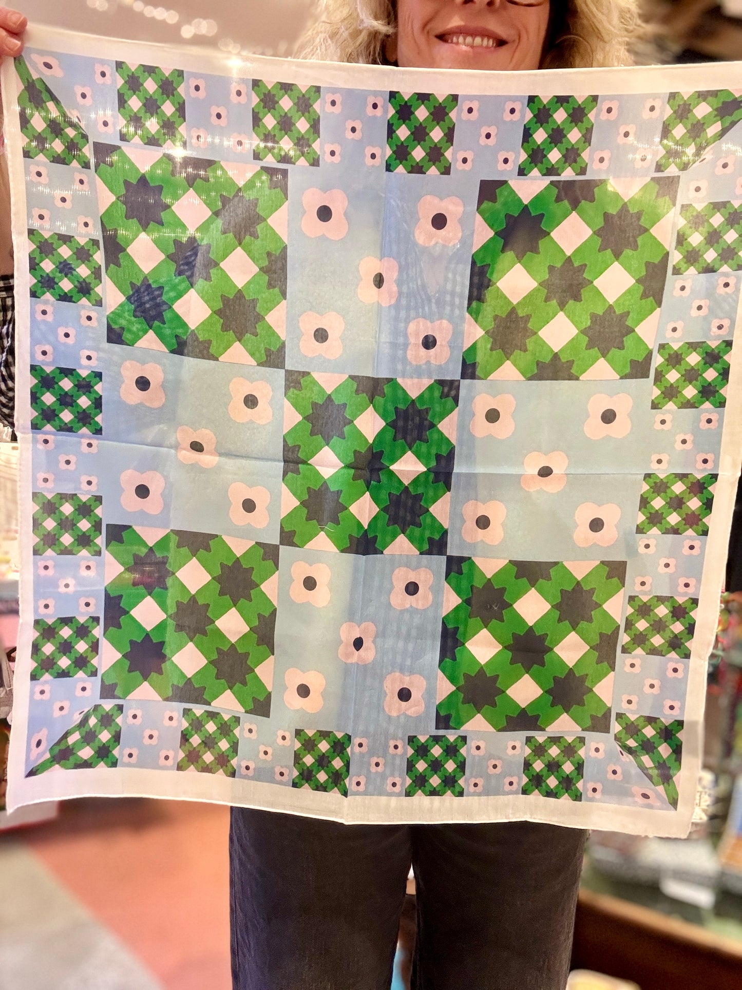 Foulard Carreaux bleus