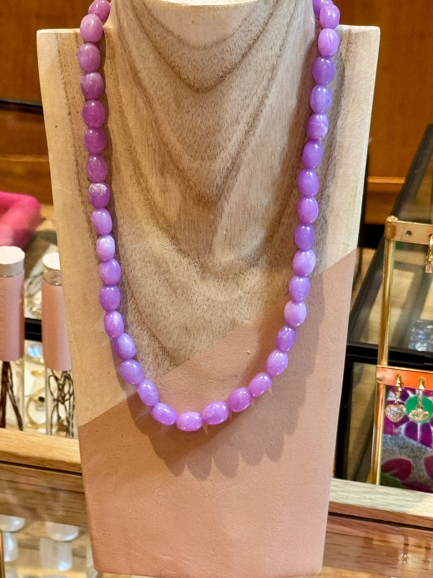 Collier Perles parme