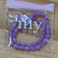 Collier Perles parme