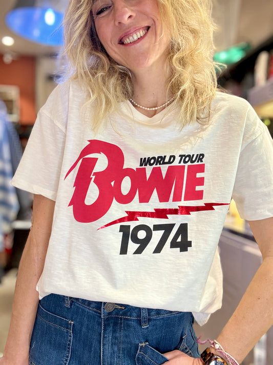 T-shirt Bowie rouge