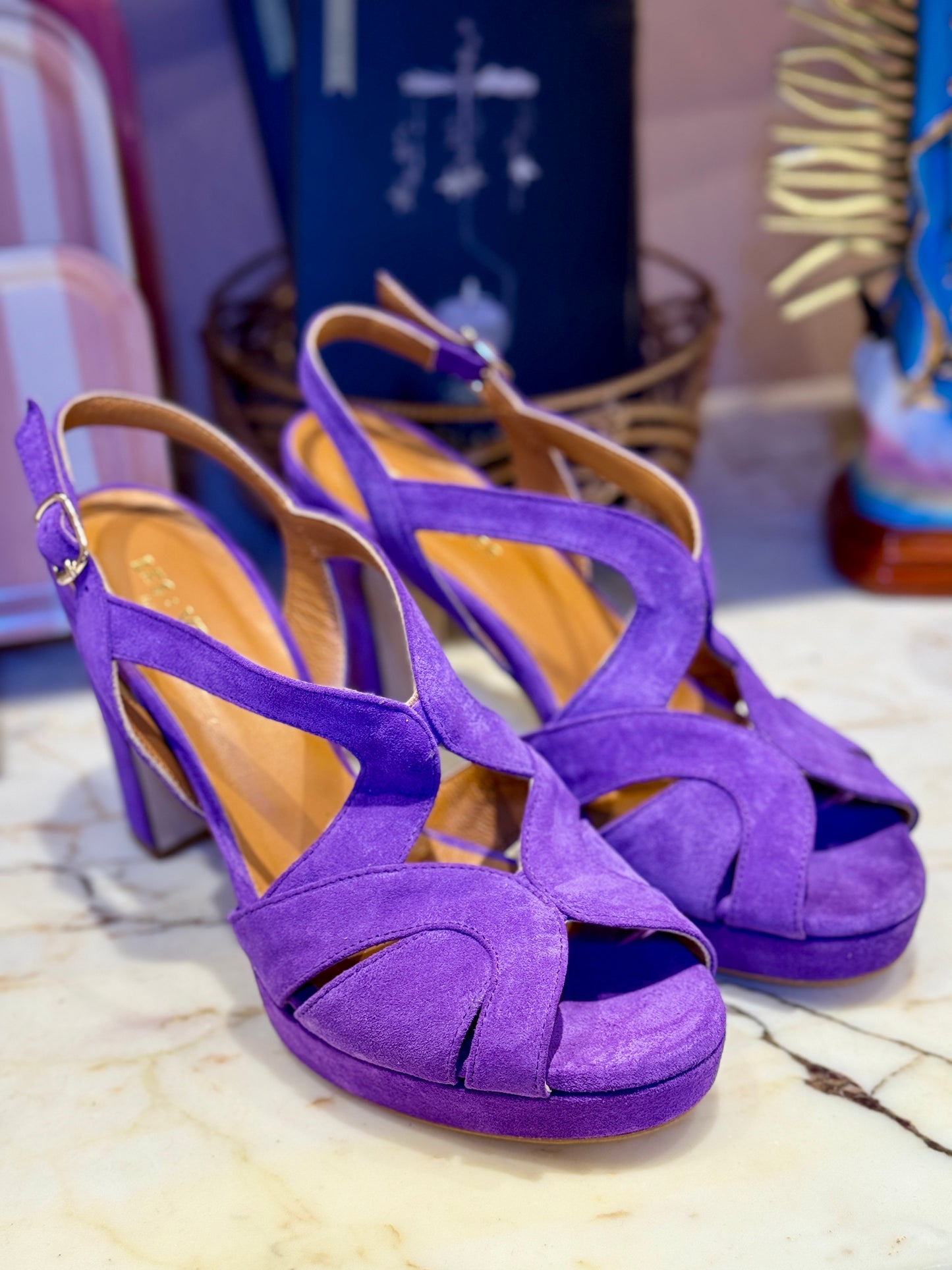 Sandales Vénus violettes