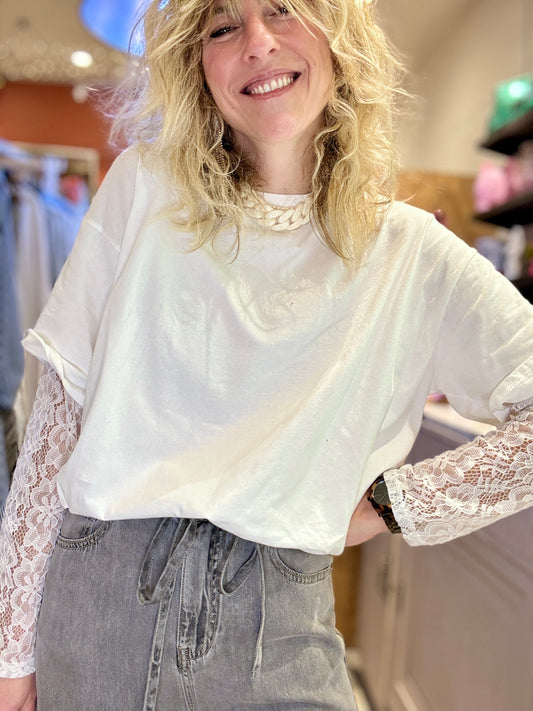 T-shirt Like Virgin blanc