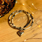 Bracelet Double Acétate Coeur
