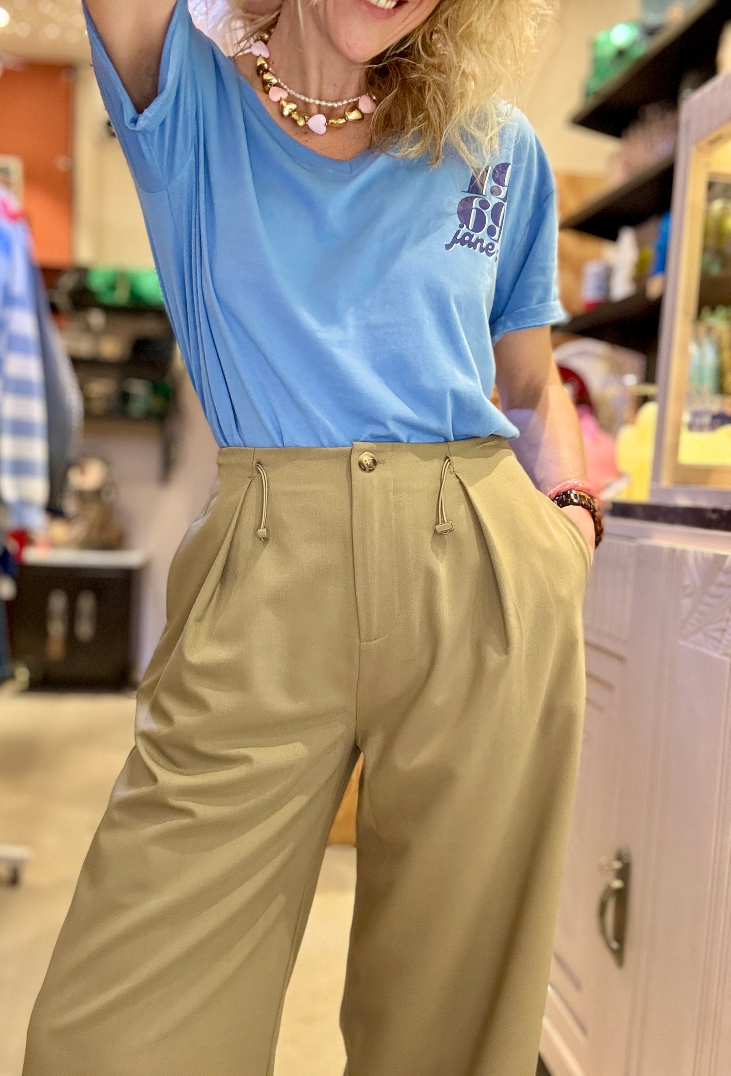 Pantalon Jilian kaki
