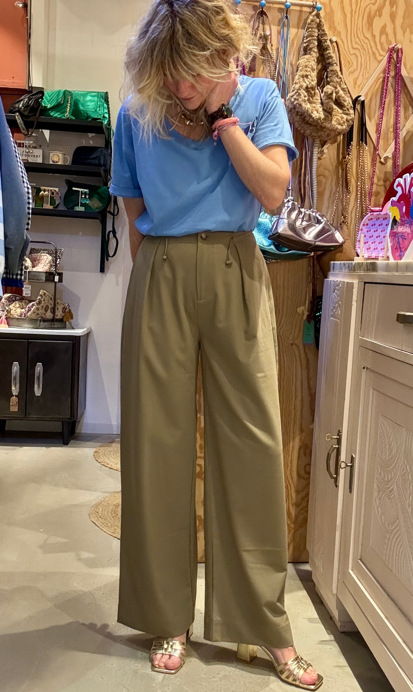 Pantalon Jilian kaki