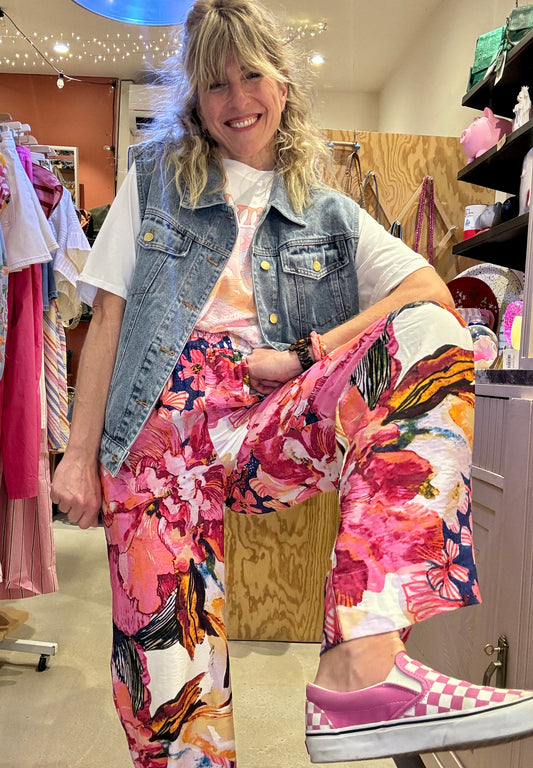 Pantalon Peonies