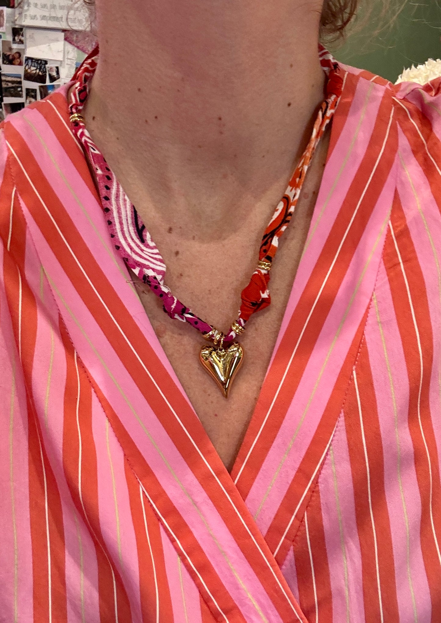 Collier Coeur Bandana