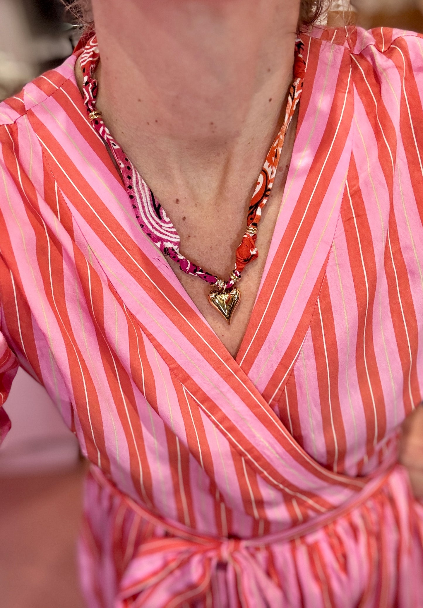 Collier Coeur Bandana