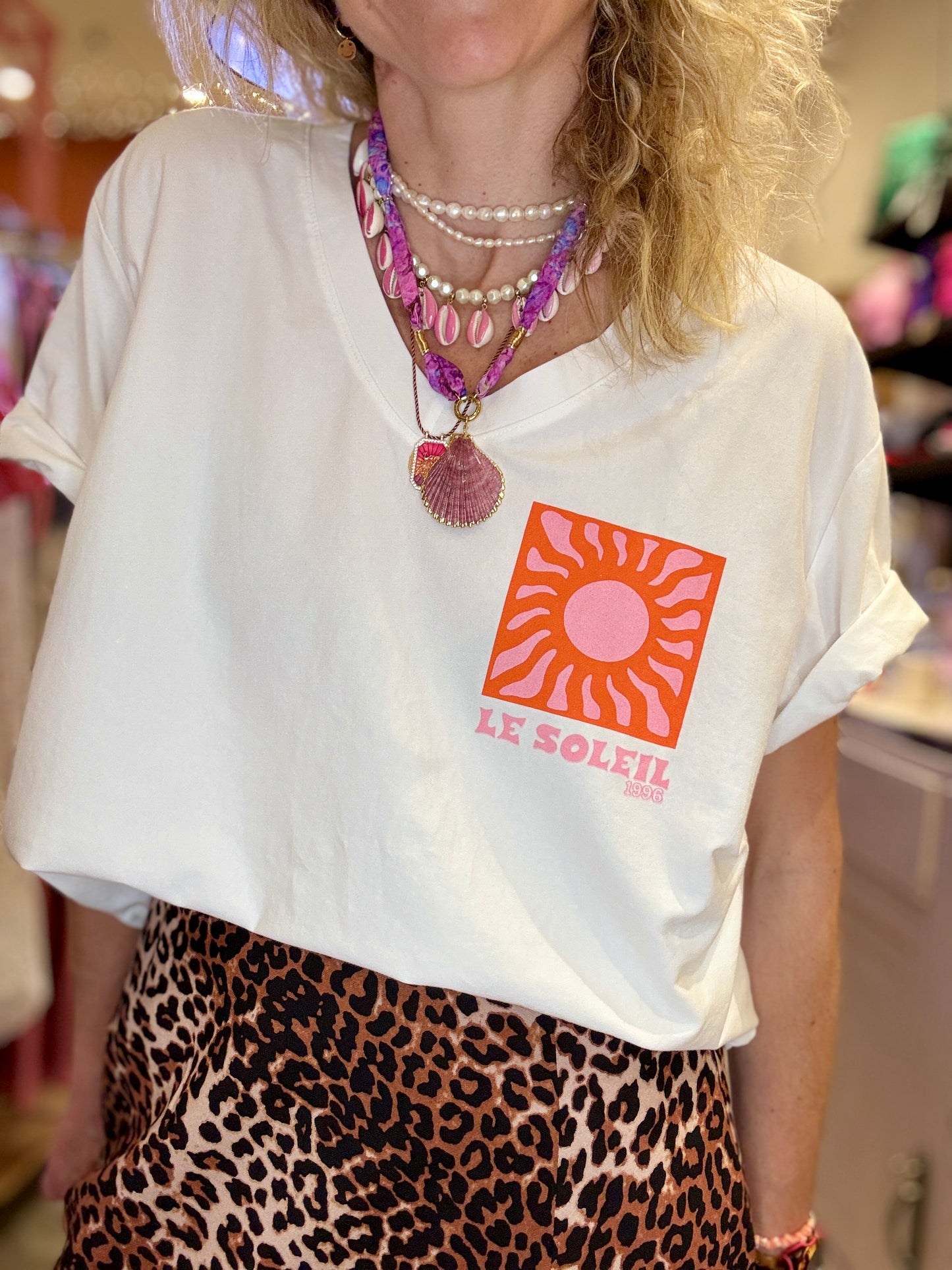 T-Shirt Oversize Soleil blanc