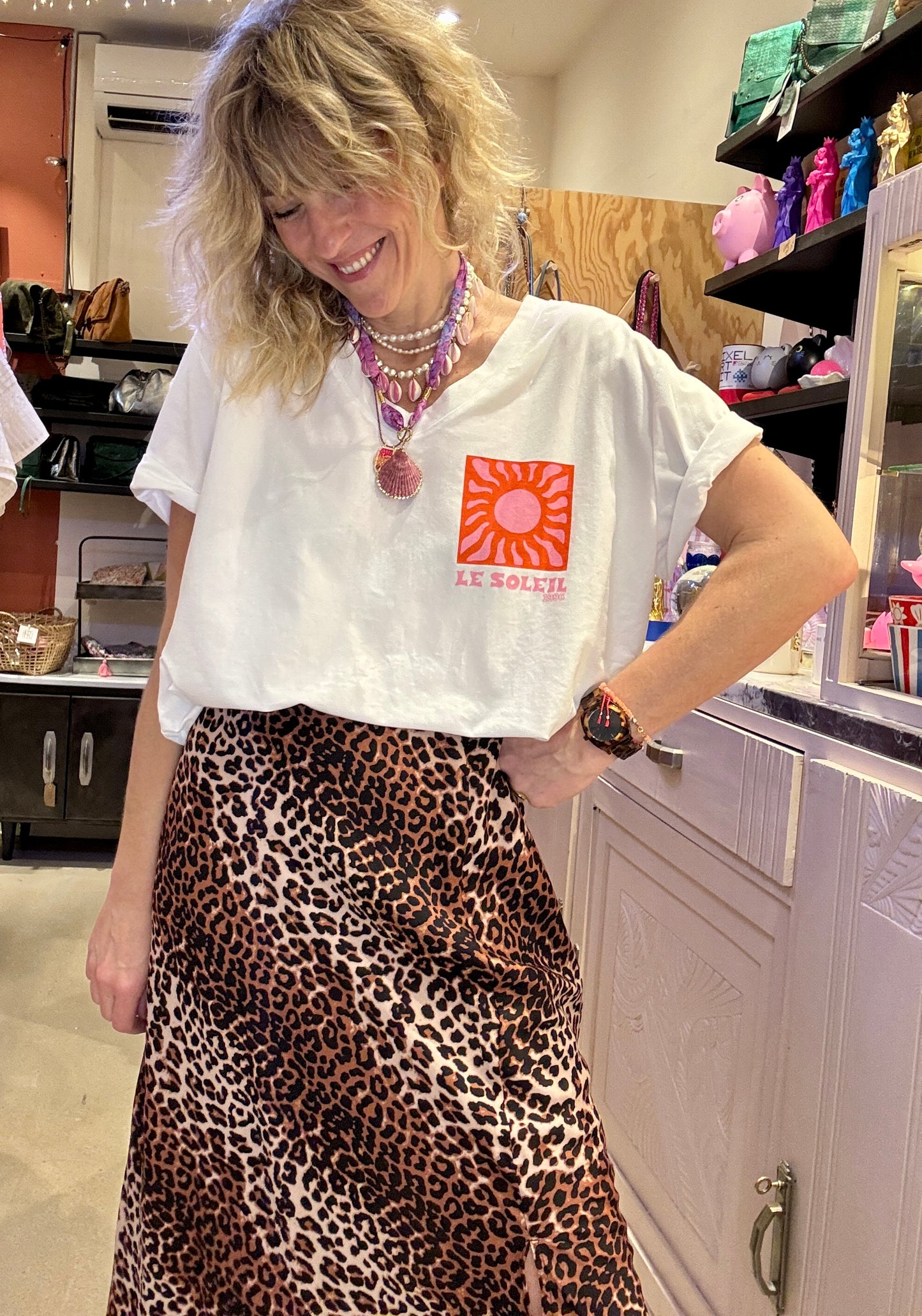 T-Shirt Oversize Soleil blanc