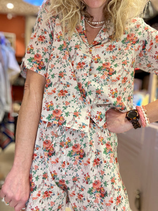 Pyjashort Fleurettes