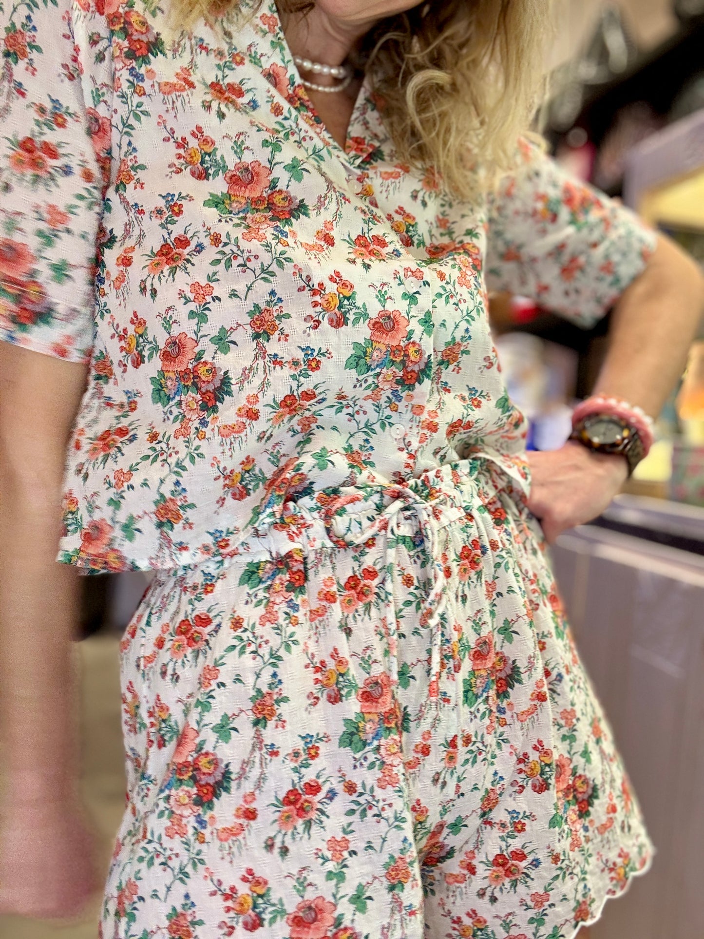 Pyjashort Fleurettes