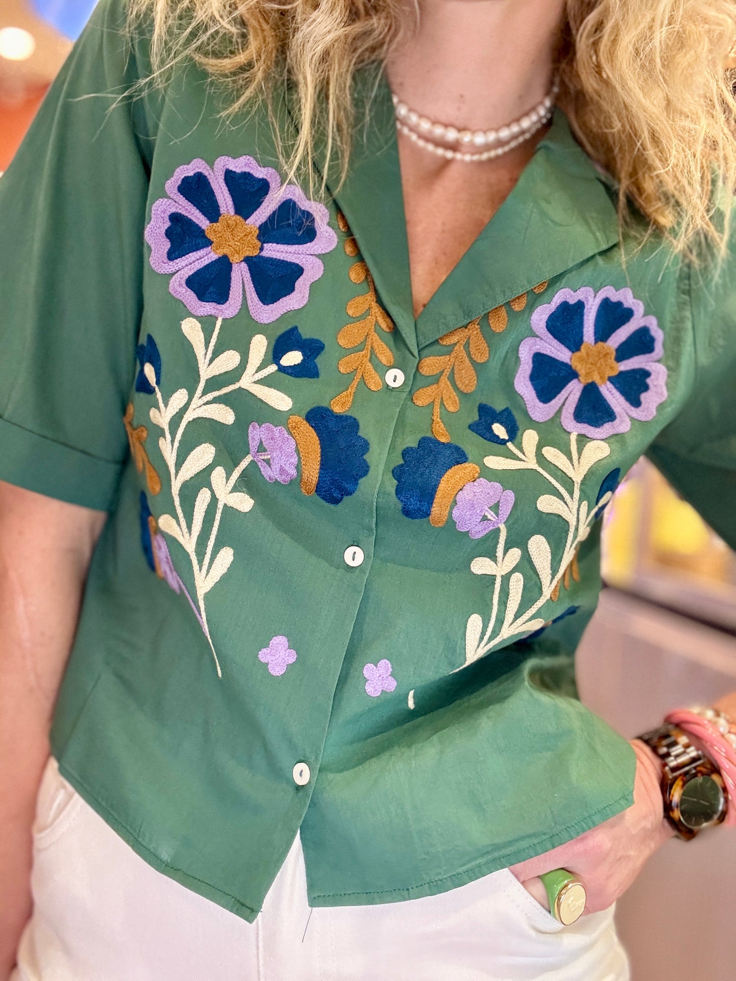 Chemise Garden verte