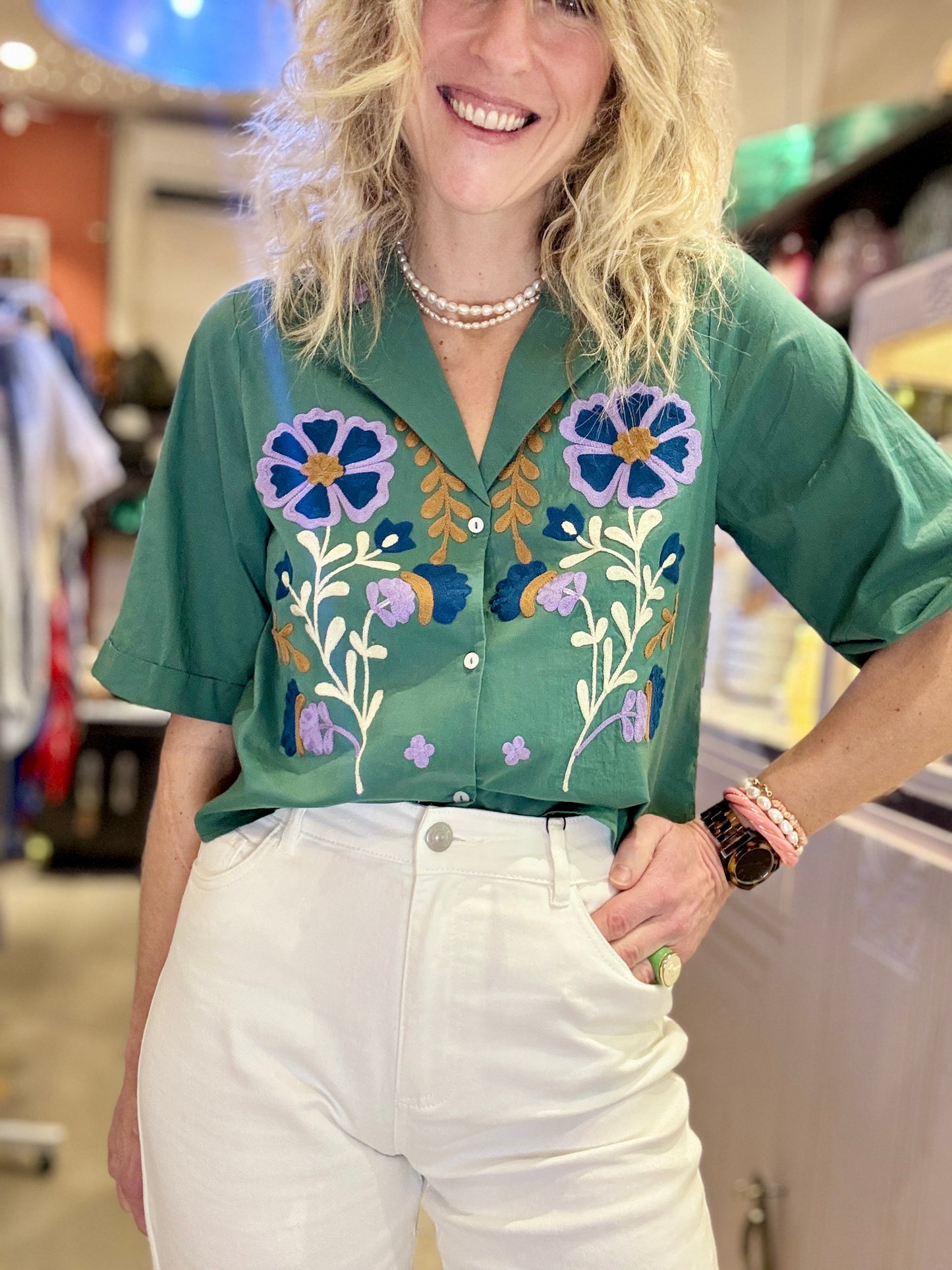 Chemise Garden verte