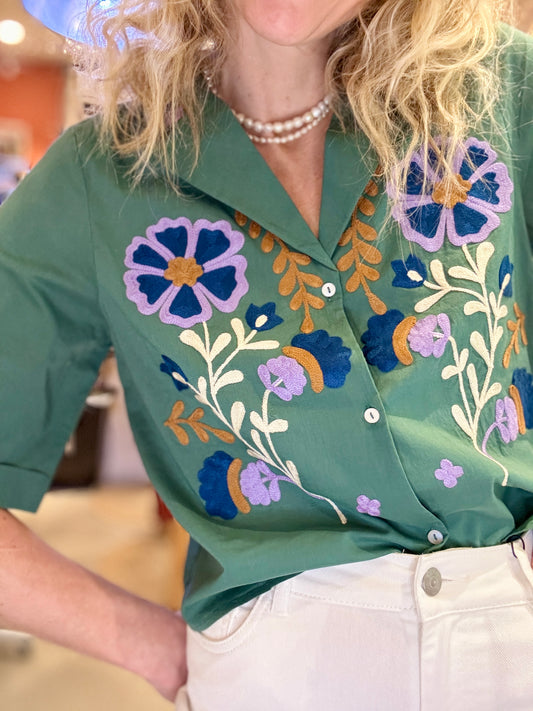 Chemise Garden verte