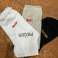 Trio de chaussettes côtelées