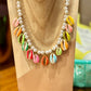 Collier Shell perles multico