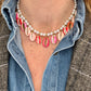 Collier Shell perles rose