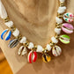 Collier Shell ruban blanc