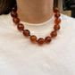 Collier Boule marron
