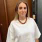 Collier Boule marron