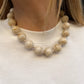 Collier Boule beige