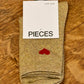 Chaussettes à paillettes Coeur