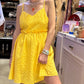 Robe Bardot jaune