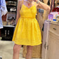 Robe Bardot jaune