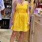 Robe Bardot jaune