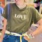 T-shirt Love kaki