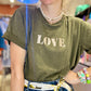 T-shirt Love kaki