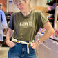 T-shirt Love kaki