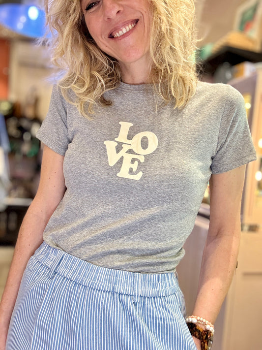 T-Shirt Love gris