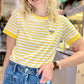 T-shirt Love Smile jaune