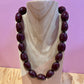 Collier Perles Burgundy
