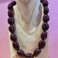 Collier Perles Burgundy