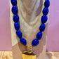Collier Perles Bleues