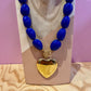 Collier Perles Bleues