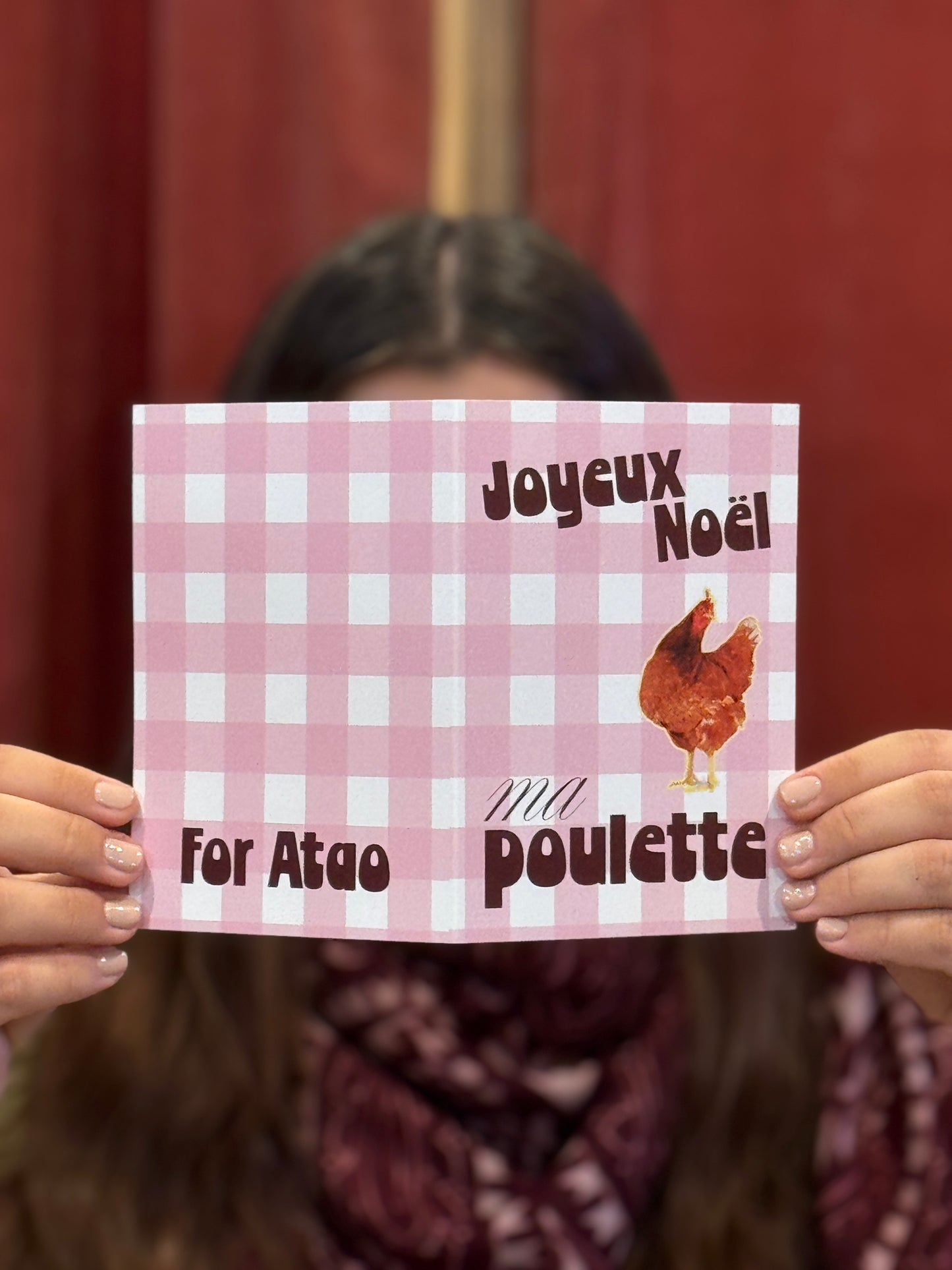 Carte Postale Joyeux Noël ma poulette