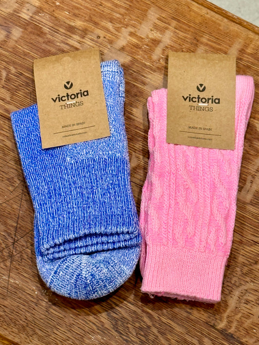 Chaussettes en coton délavé